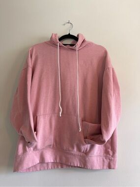– L.L.Bean Pink Oversized Pullover Hoodie | XL